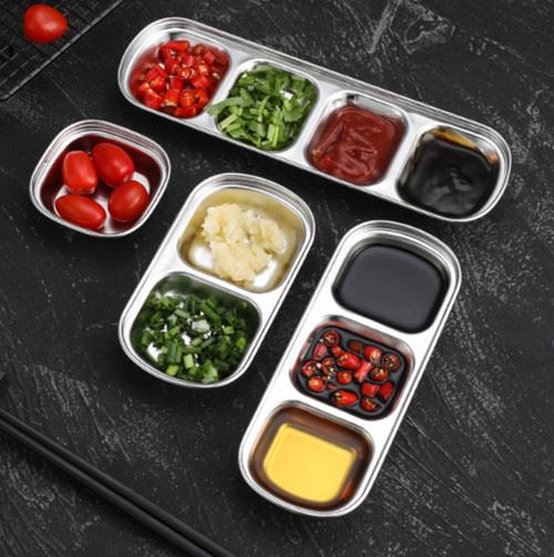 multi grid seasoning dish sauce plate